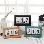 Schreibtischkalender aus niederländischem Teakholz