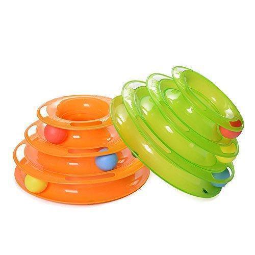 Bunter Kätzchen-Spielturm mit 3 Ebenen für interaktiven Spaß