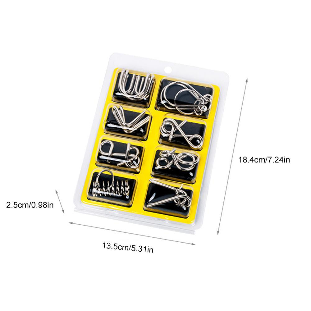 Set aus Metall-Puzzle-Ringen