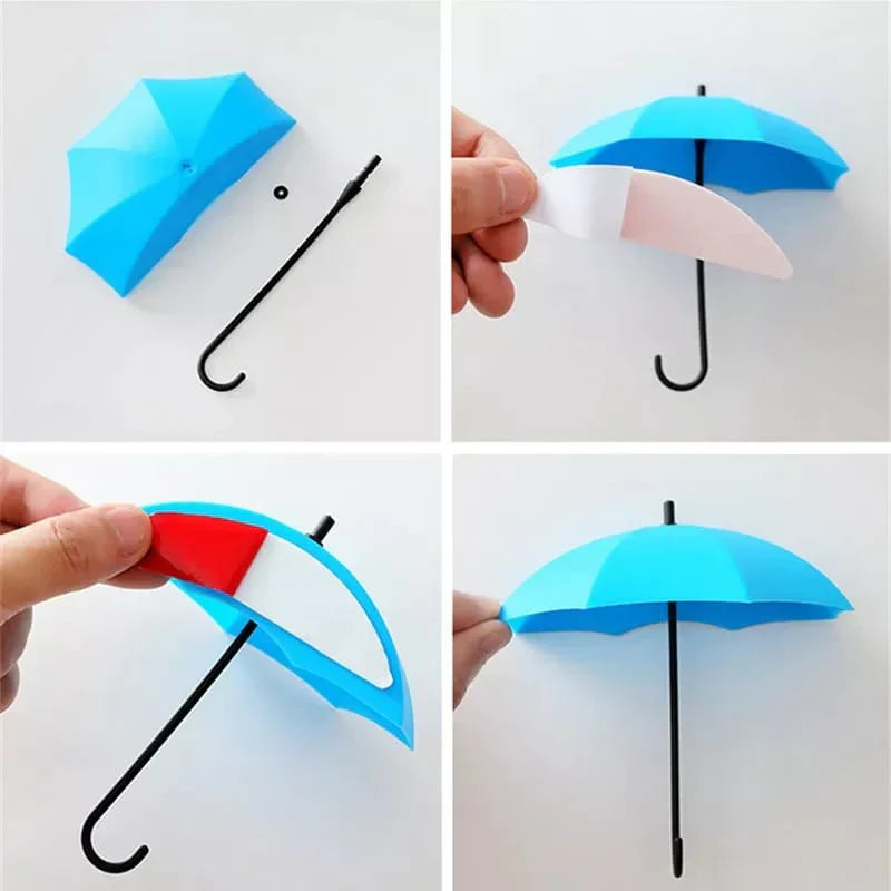 3er Set Regenschirmhaken