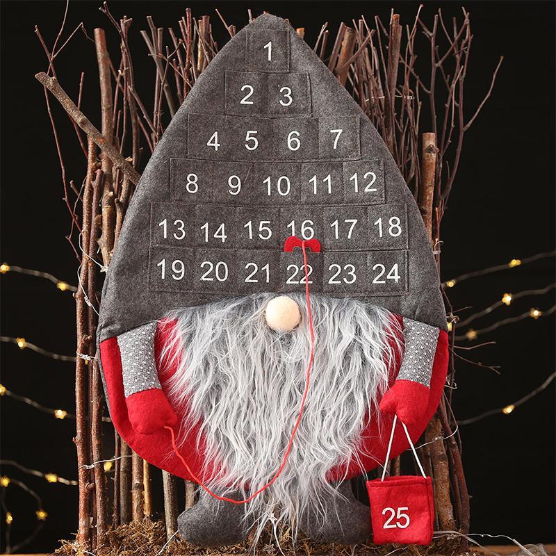 Adventskalender mit Santa-Anhänger – Countdown bis Weihnachten