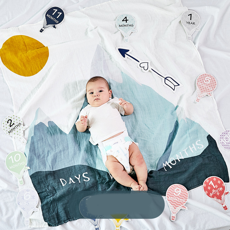 Wickeltuch aus Musselin und Babydecke für Neugeborene