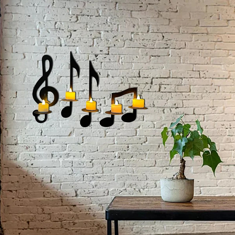 Wandlicht mit schwarzer Musiknote
