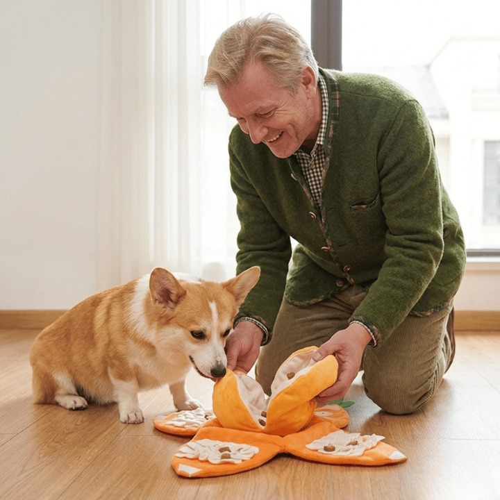 Interaktives Plüschspielzeug für Hunde – Versteckspiel für Leckerlis
