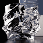 Elegantes Kristall-Whiskyglas mit Facettenmuster