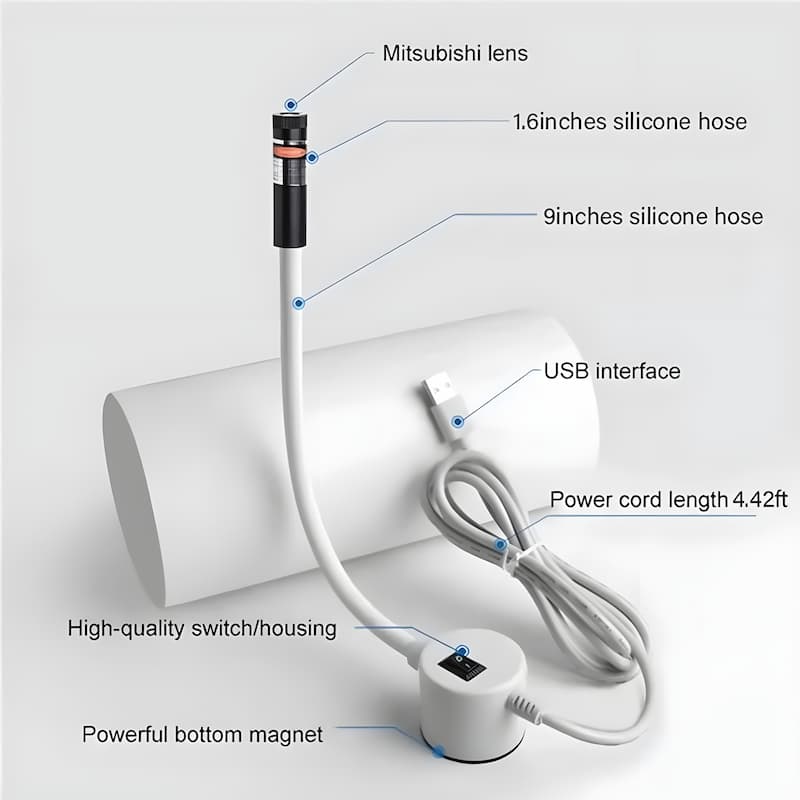 Präziser Nählaser mit Magnetbasis und LED-Beleuchtung