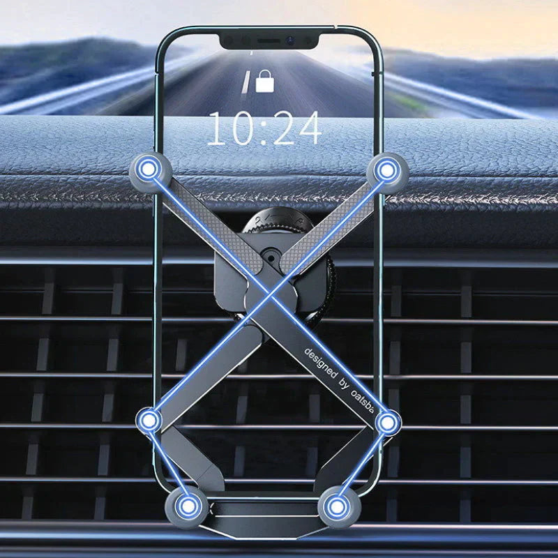 Verstellbarer Autohalter für Smartphones mit Lüftungsbefestigung