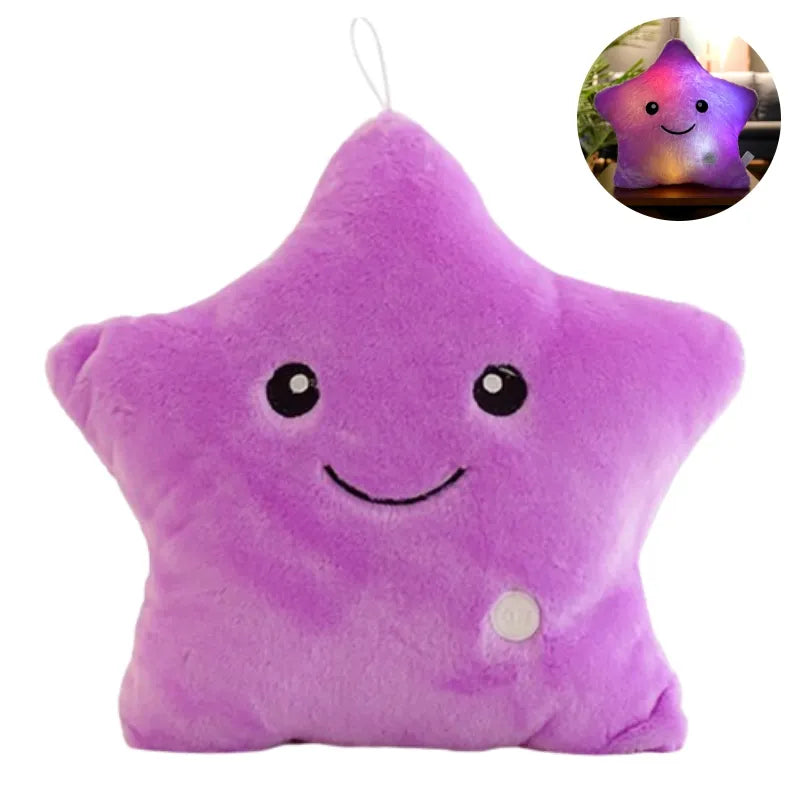 Kuschelkissen für Kinder mit leuchtenden LED-Sternen