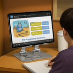 Verstellbarer Tablet-Ständer – Ergonomischer Komfort – Faltbares, rutschfestes Design – Ideal für Arbeit, Studium, Reisen und Videoanrufe