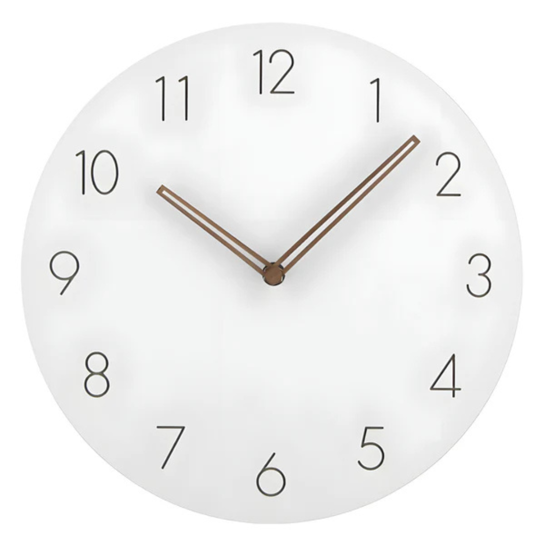 Große Holz-Wanduhr – Minimalistisches Design mit lautlosem Mechanismus