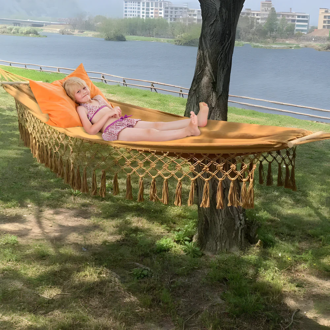 Luxuriöse Hängematte – Bequeme und robuste Hängematte für Garten, Balkon und Camping