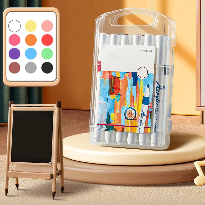 Kreative Acrylmarker in vielfältigen Farben