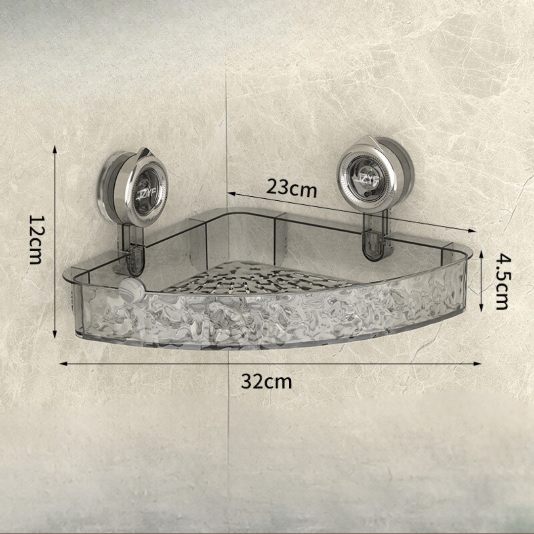 Corner Shelf with Suction Cup – Stylish Storage for Your Bathroom