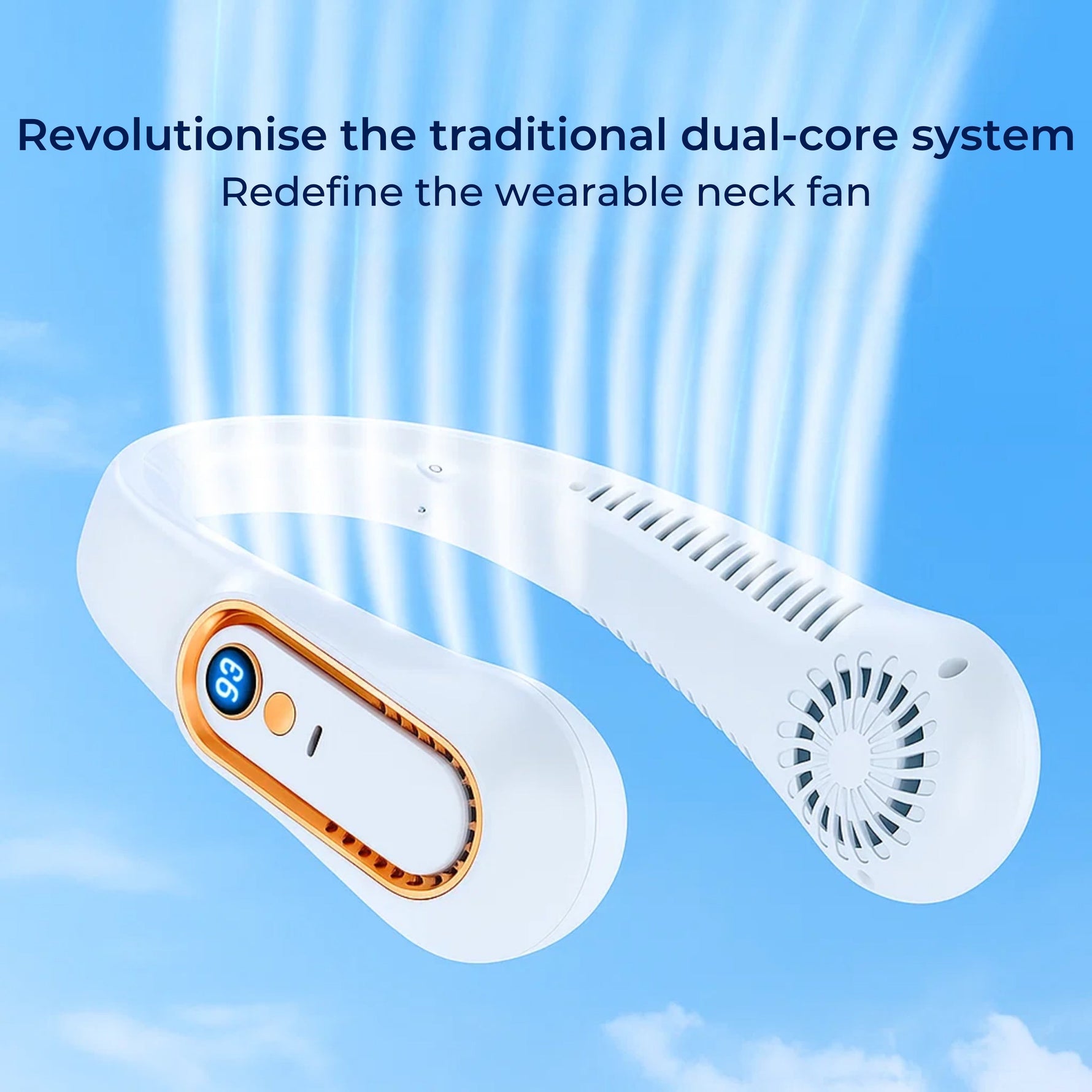 Luftiger Komfort | Tragbarer Nackenventilator mit USB-C