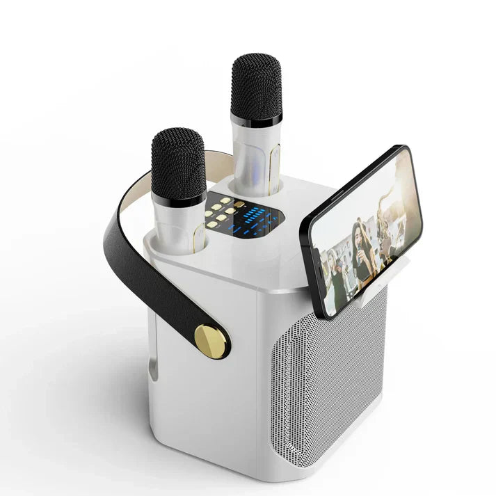 Tragbarer Bluetooth-Lautsprecher mit 360° Surround – Karaoke-Box