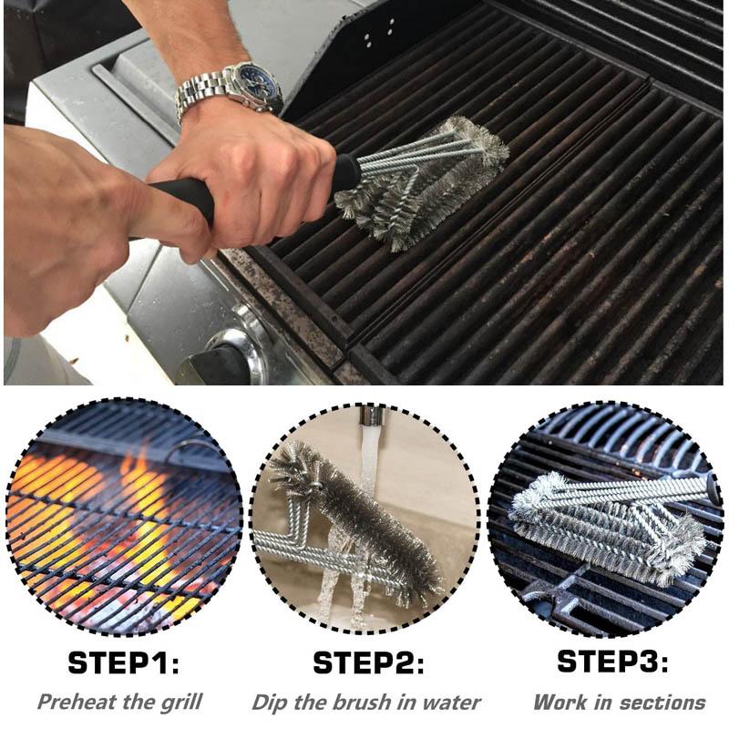 18" Grillreinigungsbürste mit 360° Drehfunktion