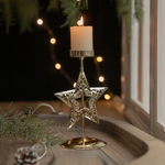 Weihnachtliche Kerzenhalter - Stern- und Weihnachtsbaum-Design für festliche Deko