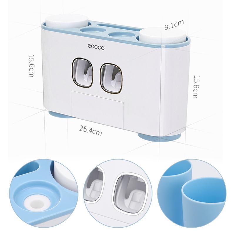 Automatischer Zahnbürstenhalter und Zahnpasta-Spender Set