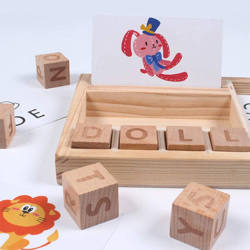 Lernspielzeug mit Holzbuchstaben für Kinder