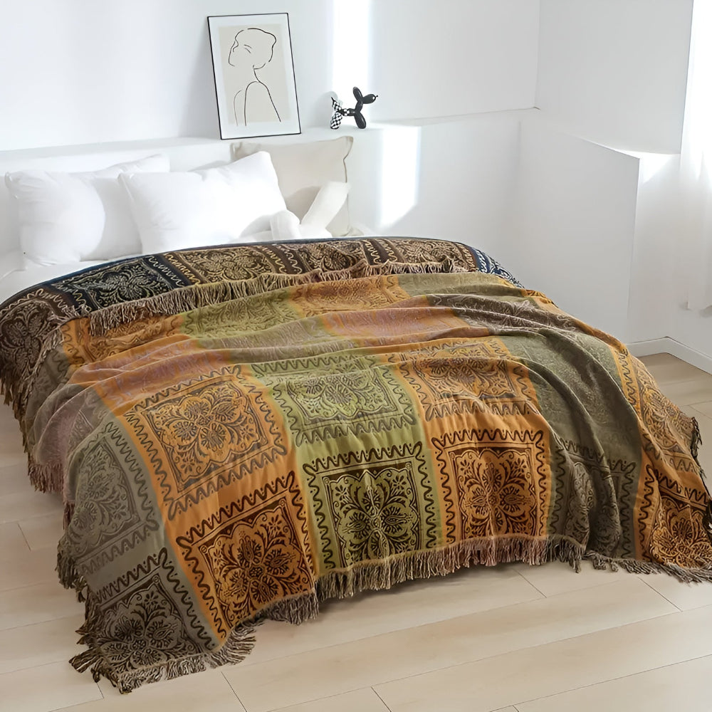 Boho-Quastendecke für ein gemütliches Zuhause
