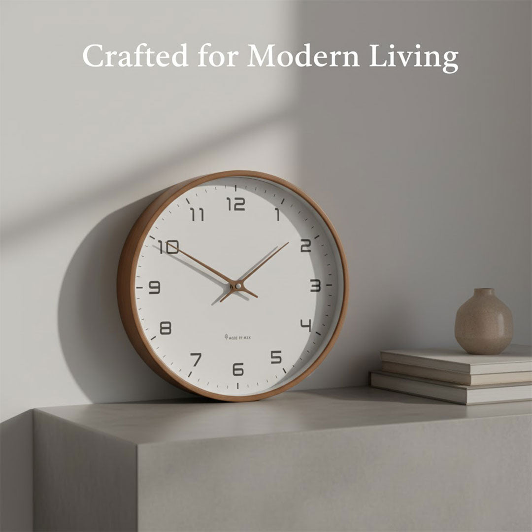 Elegante Holz Wanduhr - Zeitloses Design ohne Geräusche