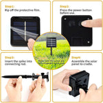 Solarbetriebene Lichterkette für Außenbereiche