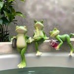 Verspielte Froschfigur für Blumentöpfe und Garten