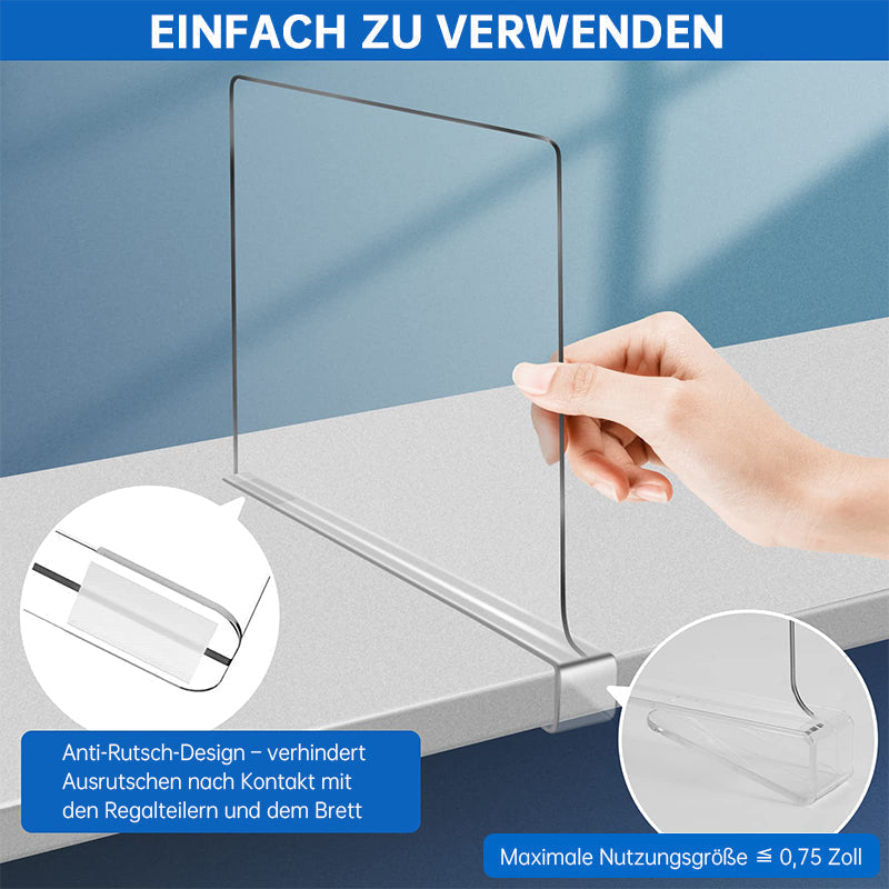 Acrylregaltrenner für eine perfekte Kleiderordnung