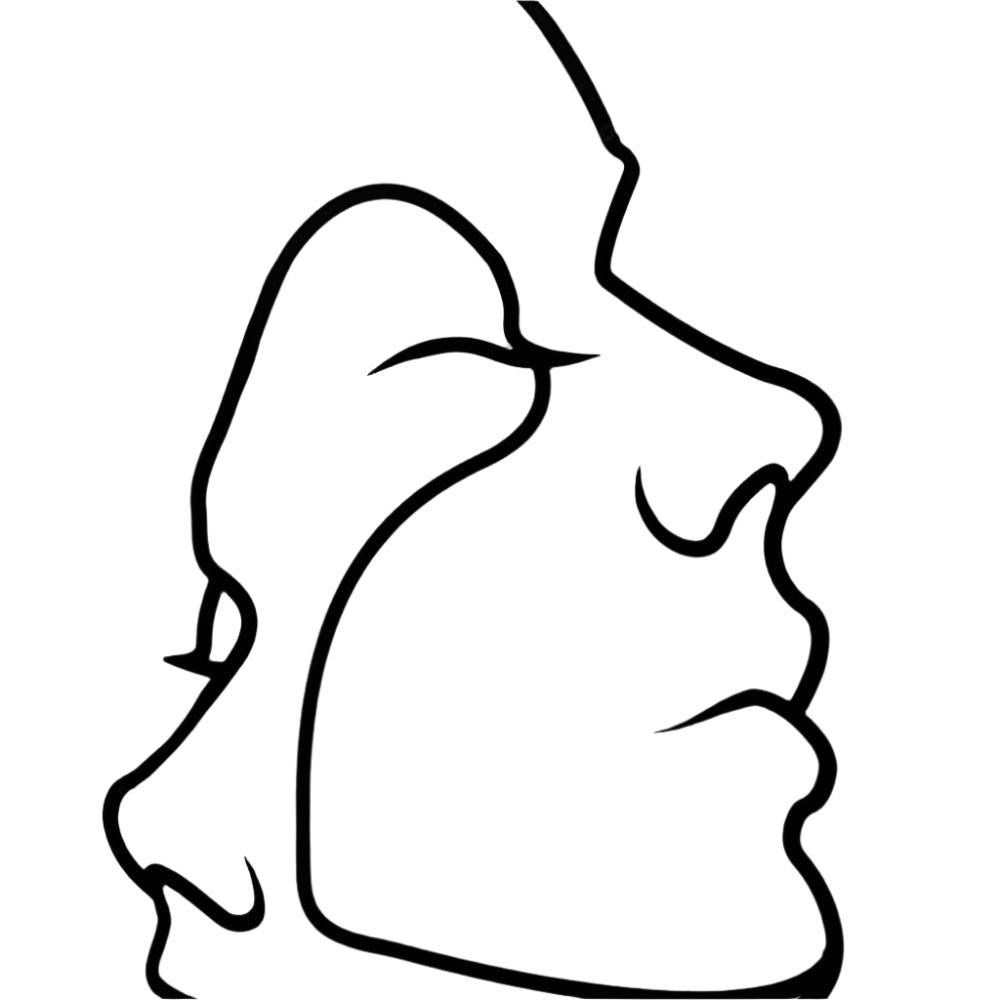 Minimalistische Wanddekoration mit abstrakter Liebesdarstellung