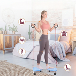 Drehbarer Stepper mit Widerstandsbändern – Ganzkörpertraining für Zuhause