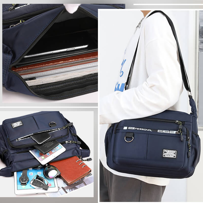 Aquaflex | Leichte, wasserfeste Schultertasche mit viel Stauraum