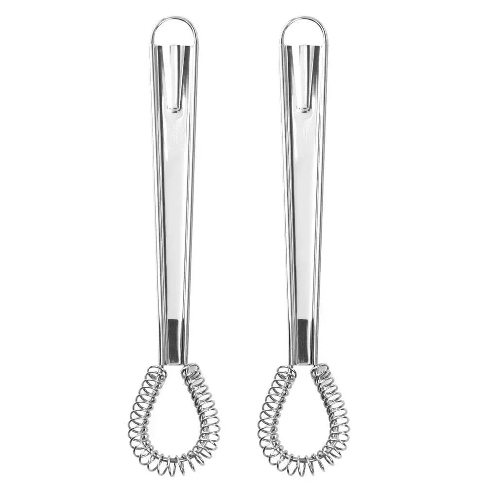 Küchenzauber Edelstahl Mini-Mixer | Handbetriebener Rührbesen