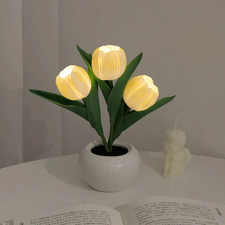 Elegante LED-Tischlampe mit Keramiktopf – Gemütliches Licht