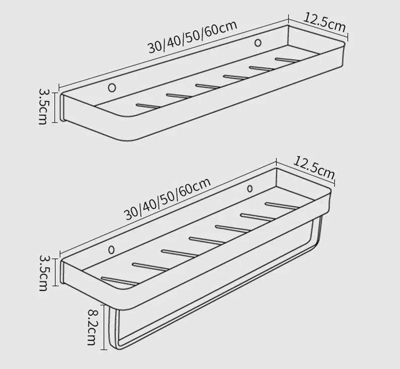 Eckregal aus schwarzem Aluminium ohne Bohren – Voltyx