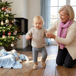 Babyschuhe für den Winter mit Futter in Wildleder-Design