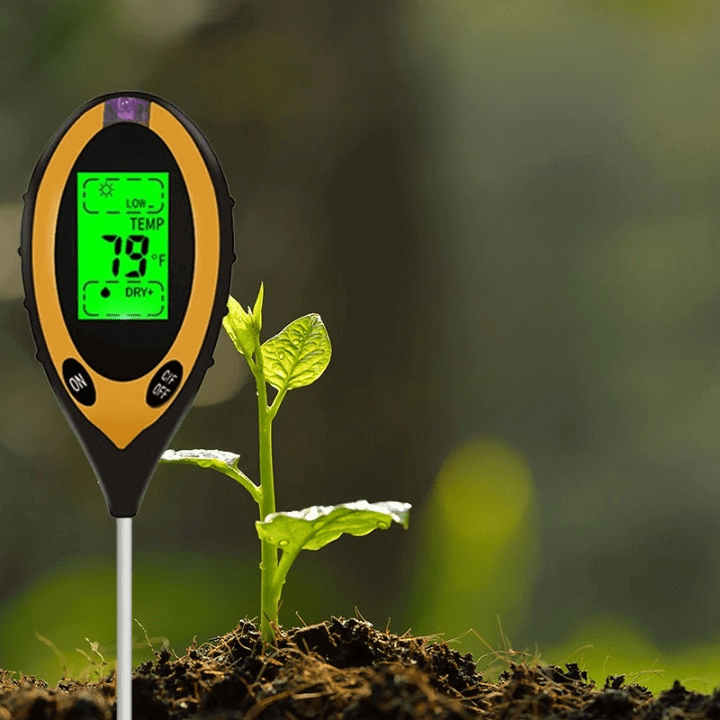 All-in-One Soil Analyzer: pH, Moisture, Temperature, Light