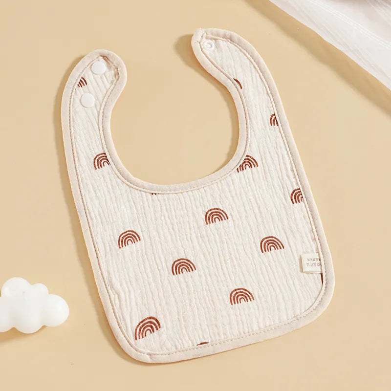Musselin Lätzchen für Babys – Sanfte Spucktücher mit Druckknopf