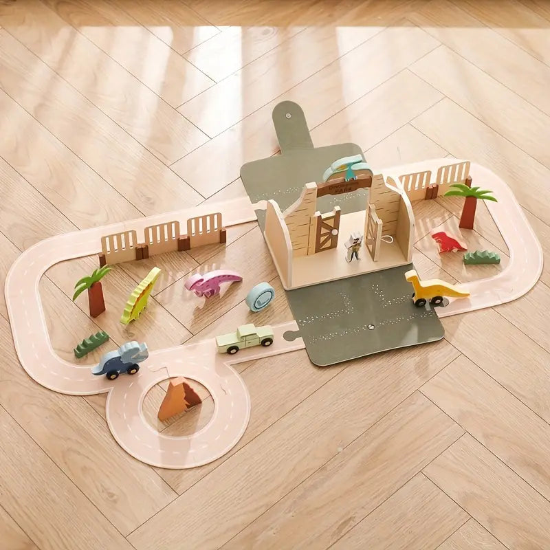 Holzspielset Dino-Park – Prähistorischer Spielspaß für Kinder