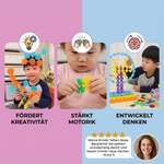 Montessori Bauklötze in Flockenform für kreatives Spielen