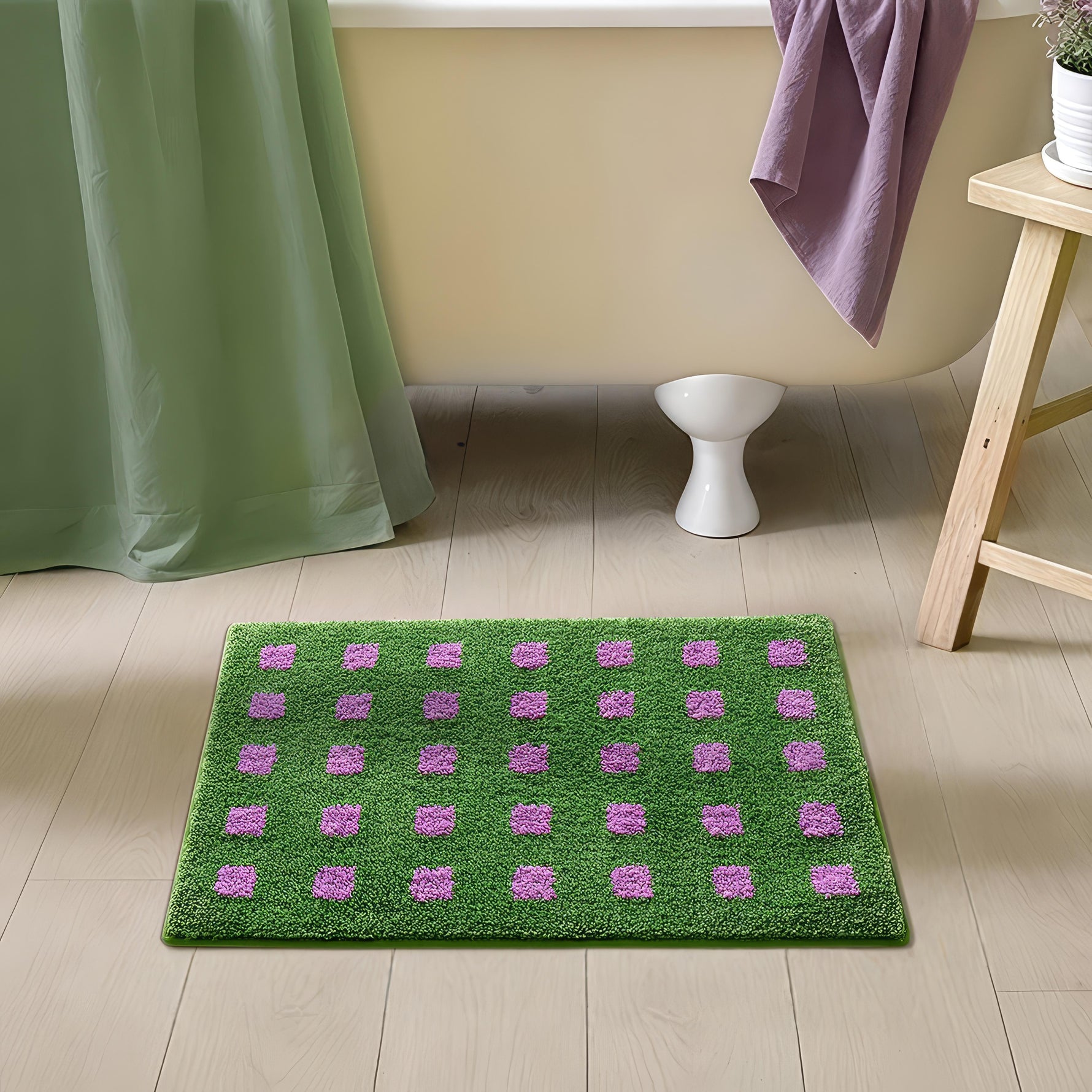 Elegant bathroom mat - non-slip and easy-care for maximum comfort