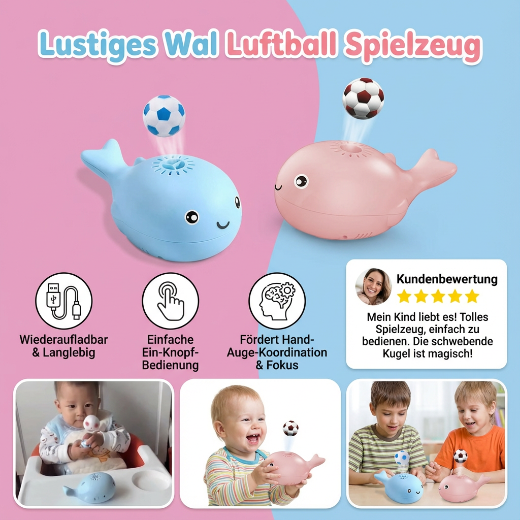 Aufblasbares Wal-Spielzeug für lustige Luftballonspiele