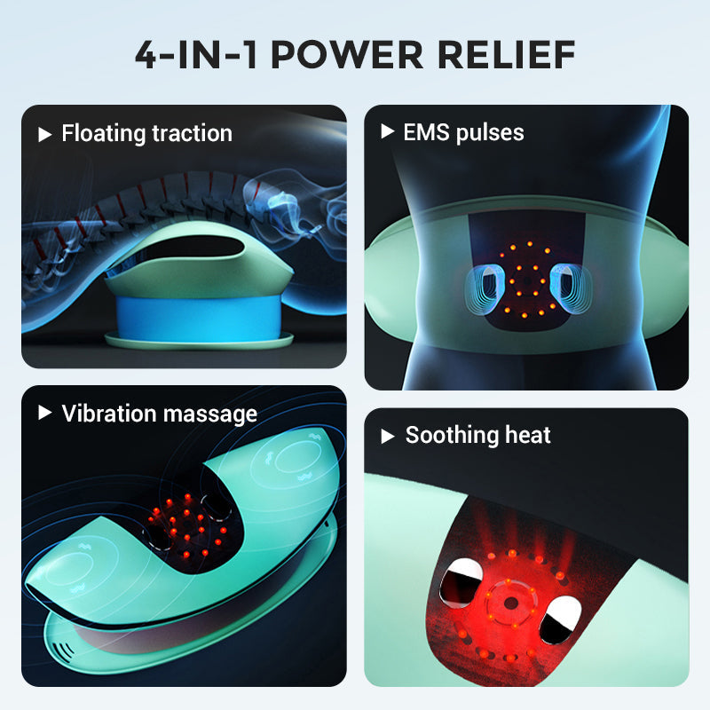 Ergonomischer Rückenmassagegerät mit Wärmefunktion