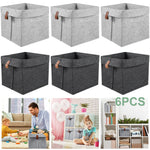 Six-Piece Felt Organizer Set | 12 L Foldable Storage Solutions for Your Home
