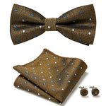Elegant set with stylish bow ties and accessories
