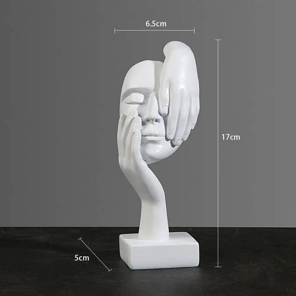 Moderne Gesichts-Skulptur aus hochwertigem Harz