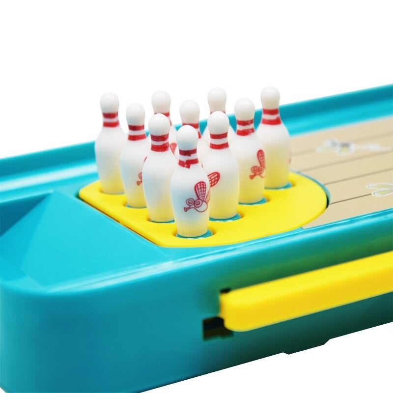 Mini-Bowling mit Frosch-Motiv – Geschicklichkeitsspiel für Kinder
