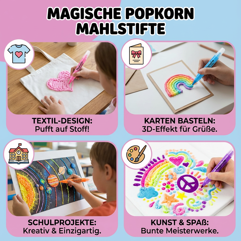 Popcorn Mahlstifte für kreative Snacks