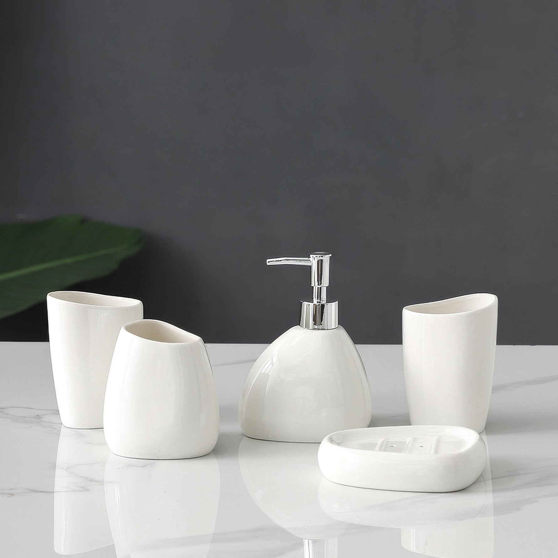 Elegant ceramic soap dispenser for sophisticated bathrooms