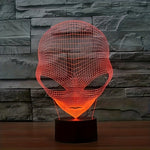 3D-Alienslampe mit LED-Farbeleuchtung und Touch-Steuerung