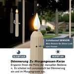 Set mit 6 LED-Fensterkerzen mit Dämmerungssensor – Realistisches, warmweißes Flackern für Gemütlichkeit